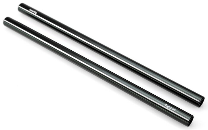SmallRig SR_1053 2x 15mm Black Aluminum Alloy Rod, M12-30cm, 12"