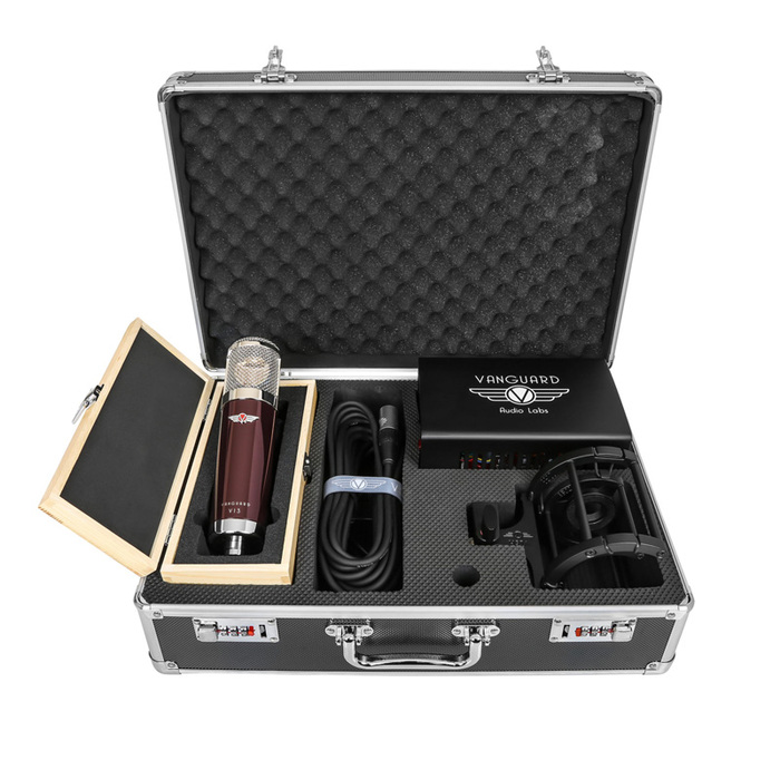 Vanguard Audio Labs V13 gen2 9-Pattern Tube Condenser Microphone With VLSM Shockmount