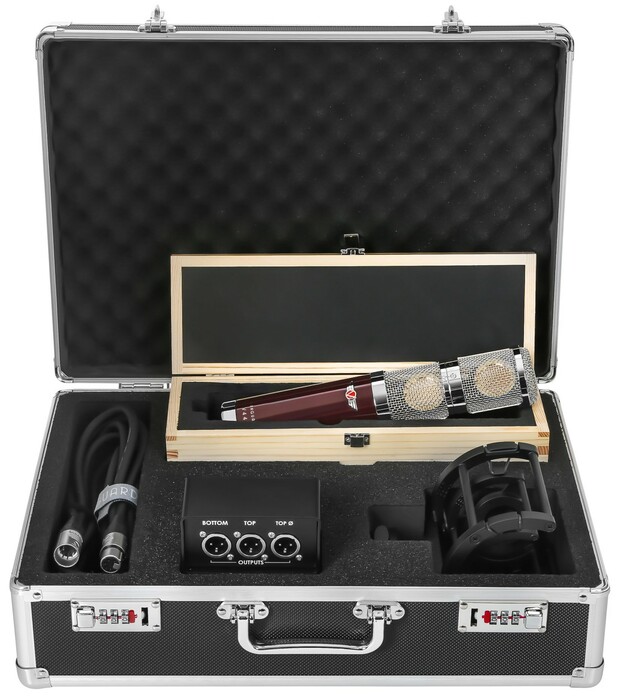 Vanguard Audio Labs V44S gen2 Twin 3-Pattern Condenser Mic With VLSM And M/S Splitter Box