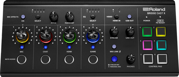 Roland BRIDGE CAST X Dual Bus Streaming Mixer With Video Capture