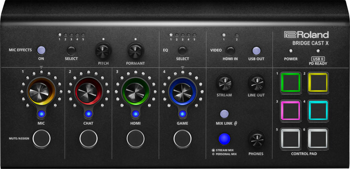 Roland BRIDGE CAST X Dual Bus Streaming Mixer With Video Capture