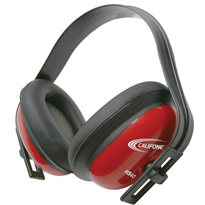 Califone HS40 Hearing Protection Muffs - Round Muffs - RED