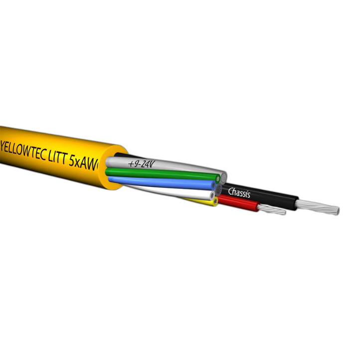 Yellowtec YT9600 Litt System Cable, 8 Wires, Color Coded, Per Meter