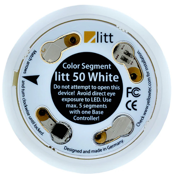 Yellowtec YT9204 Litt 50/22 Color Segment WHITE Aluminum