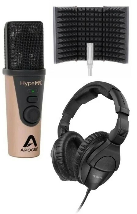 Apogee Electronics Voice Over USB Bundle HypeMic With Headphones And Reflection Filter