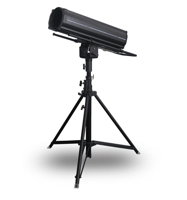 MEGA-LITE Drama FS-LED 900 "DRAMA FS-LED 900, 350W LED FOLLOW SPOT, 7-13 DEGREE MECHANICAL ZOOM, DMX SCENE