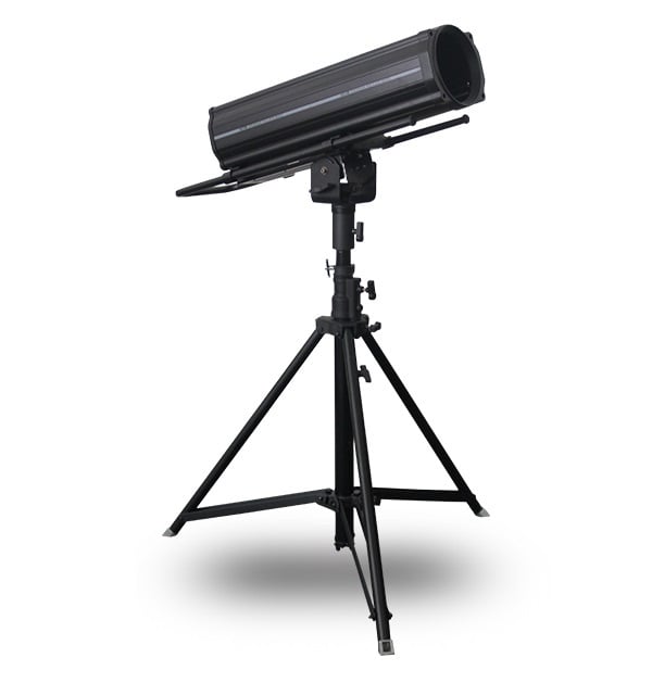 MEGA-LITE Drama FS-LED 900 "DRAMA FS-LED 900, 350W LED FOLLOW SPOT, 7-13 DEGREE MECHANICAL ZOOM, DMX SCENE