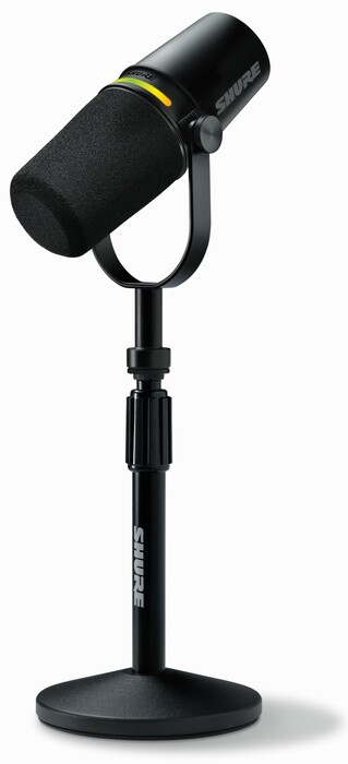 Shure MV7+-K-BNDL Dynamic Podcast Microphone With Stand, Black