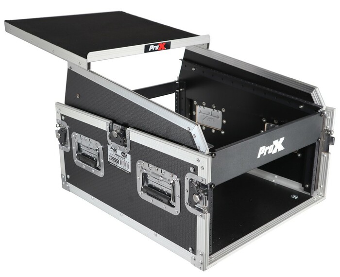 ProX T-6MRSS13ULT 13U Top Mixer-DJ 6U Rack Combo Flight Case W-Laptop Shelf