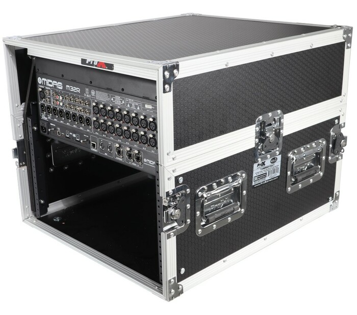 ProX T-6MRSS13ULT 13U Top Mixer-DJ 6U Rack Combo Flight Case W-Laptop Shelf