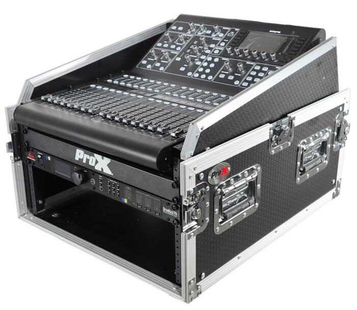 ProX T-6MRSS13ULT 13U Top Mixer-DJ 6U Rack Combo Flight Case W-Laptop Shelf