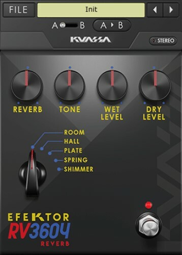 Kuassa Teknika Efektor RV3604 Reverb 5 Reverb Pedal FX [Virtual]