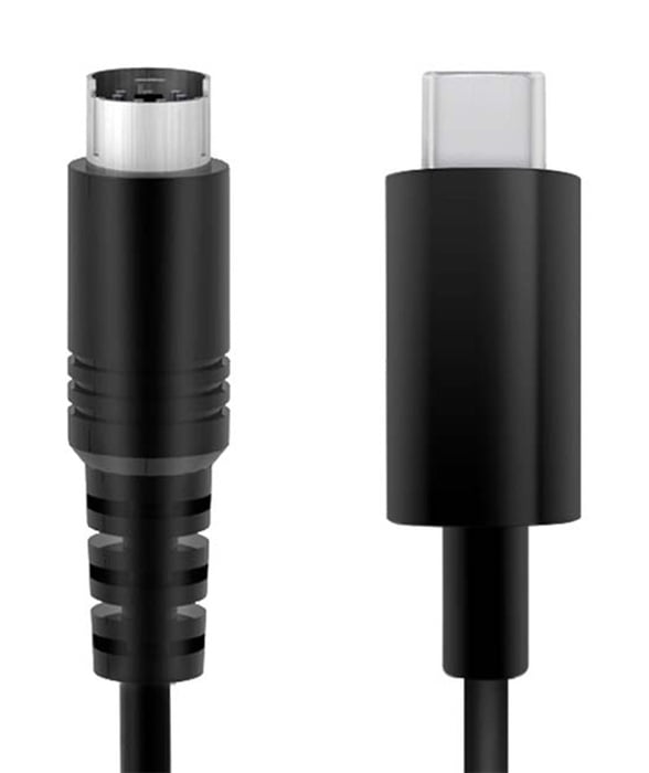 IK Multimedia IP-CABLE-USBCMD-IN Usb-C To Mini-Din Cable Replacement For Select IRig Products