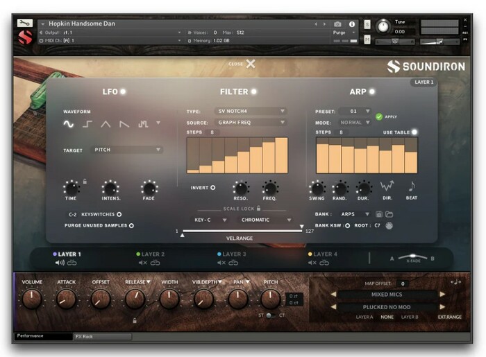 Soundiron Hopkin Instrumentarium: Handsome Dan A Bespoke 14 Stringed Zither With A Unique Twist [Virutal]