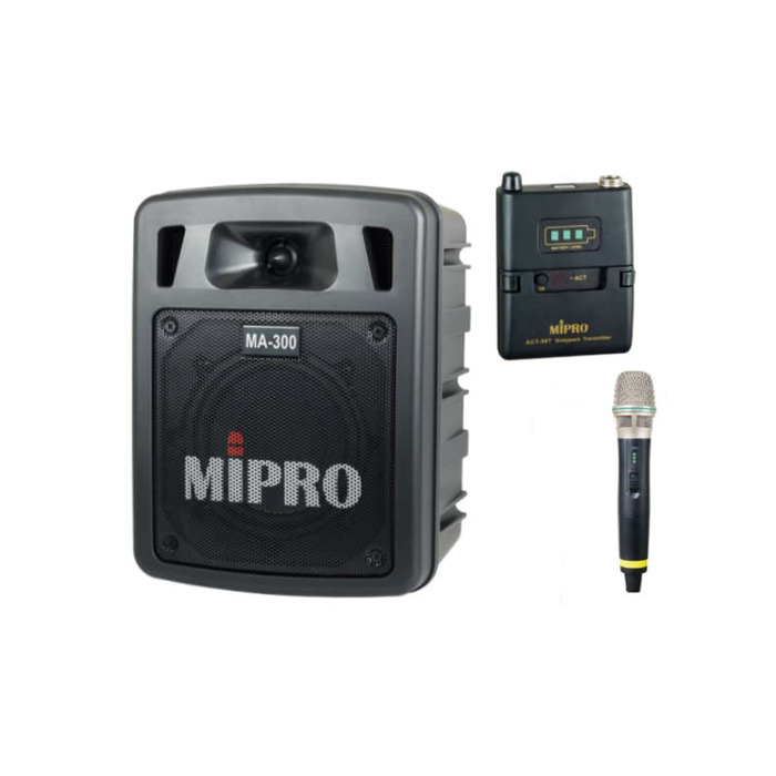 MIPRO MA-300/ACT58HT 5.8GHz 60w Portable Wireless PA System W/ACT-58H & ACT-58T