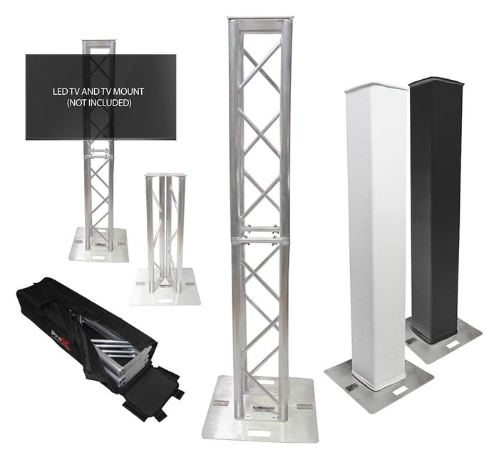 ProX XT-FTP328-656-B Flex Tower Totem Package, Adjustable 6.56' Or 3.28' With Soft Carrying Bag