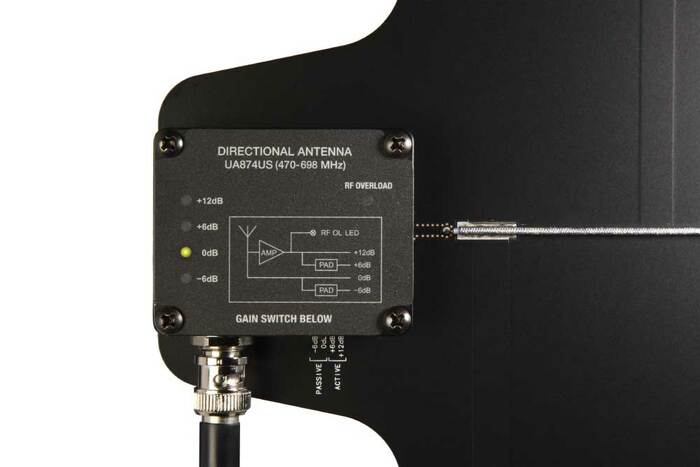 Shure UA874US UN-0371  [Restock Item] UHF Active Directional Antenna With Integrated Amplifier