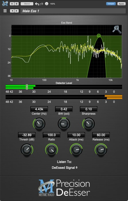 Metric Halo MH Precision DeEsser v4 Frequency-Sensitive Dynamics Processor [Virtual]