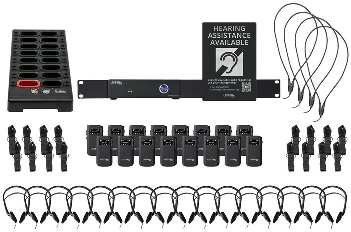 Listen Technologies LWS-16-A1 2 Channel Wi-Fi System With 16 Receivers