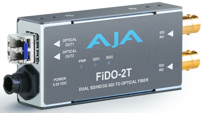 AJA FiDO-2T 2-Channel 3G-SDI To Single-Mode LC Fiber Transmitter