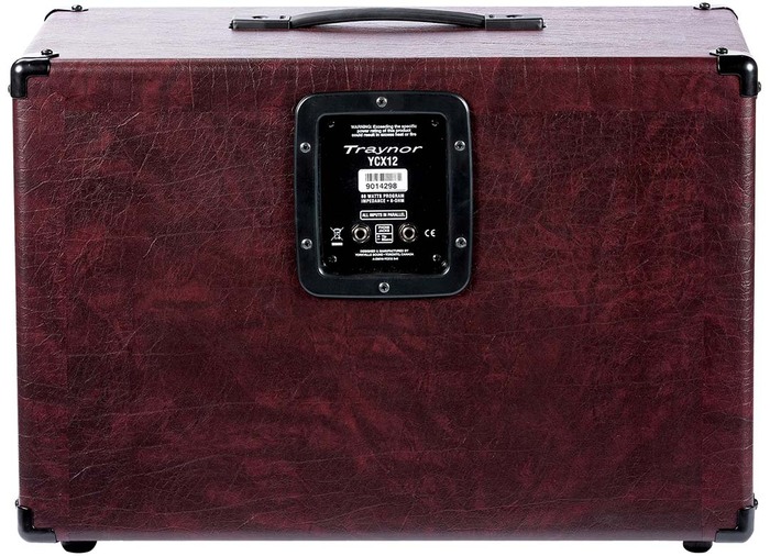 Traynor YCX12WR Guitar Extension Cabinet, 1 X 12" Celestion Vintage 30, 60 Watts, Wine Red Leatherette Covering And Oatmeal Grille