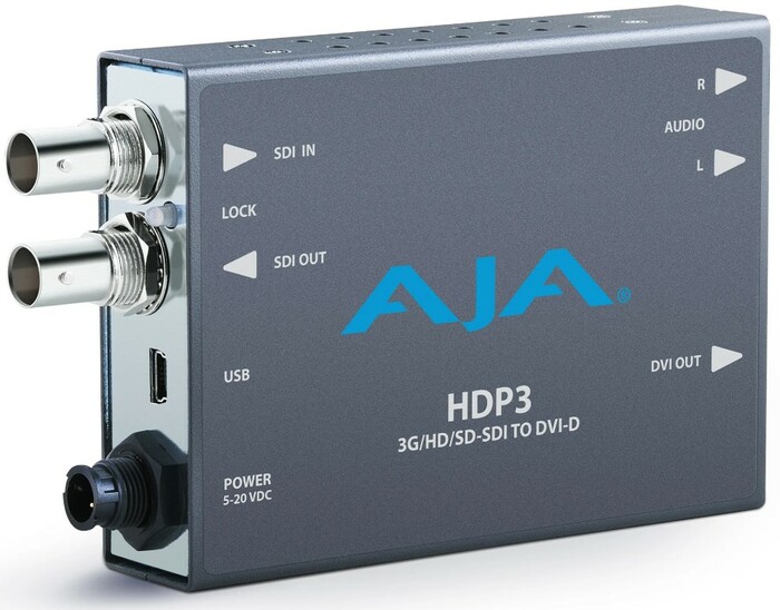 AJA HDP3-R0 3G-SDI To DVI-D And Audio Converter