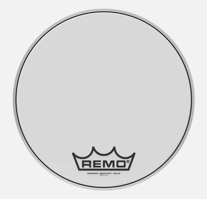 Remo BR-1222-MP-U 22" Ambassador Smooth White Marching Bass Drum Head