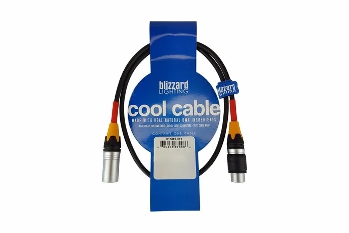 Blizzard DMX-5PIN-IP-3Q IP Rated 5-Pin DMX Cable, 3'