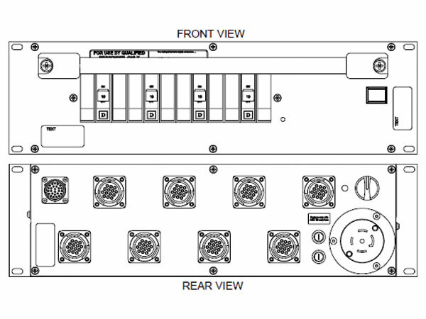 Motion Labs 1260-8-C-K-1414-02 Portable Electric Chain Hoist Control System, 8-Channel, 3RU