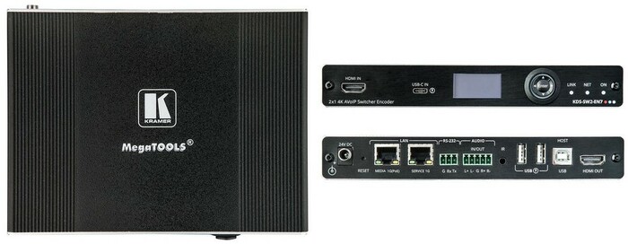 Kramer KDS-SW2-EN7 AVoIP Auto-Switch/Encoder With USB-C And HDMI Inputs