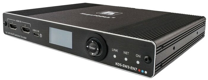 Kramer KDS-SW3-EN7 AVoIP Auto-Switch Encoder With USB-C And Two HDMI Inputs