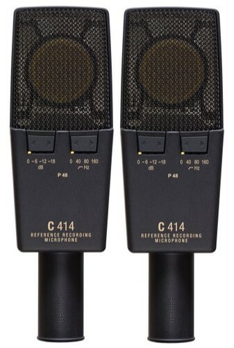 AKG C414 XLII Matched Pair Stereo Set Of Multi-Pattern Condenser Mics