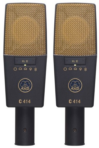 AKG C414 XLII Matched Pair Stereo Set Of Multi-Pattern Condenser Mics