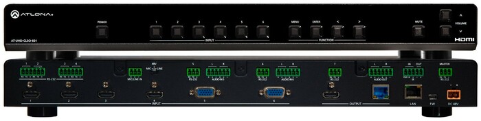 Atlona Technologies AT-UHD-CLSO-601 4K/UHD 6 Input Multi-Format Switcher With HDMI And HDBaseT Outputs