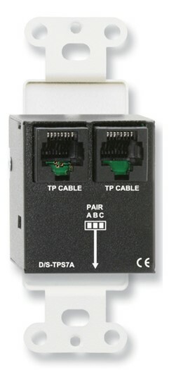 RDL DS-TPS7A Passive 1-Pair Sender, Twisted Pair Format-A, Mini-Jack Input, Stainless