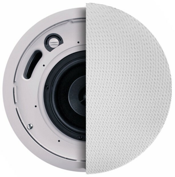 SoundTube IPD4-CM52-BGM-II 5.25" Coaxial 4-Channel IP-Addressable Dante-Enabled Ceiling Speaker, Seamless White Magnetic Grille