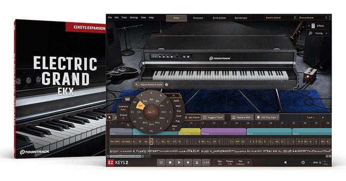 Toontrack Electric Grand EKX EZkeys Sound Expansion, Requires EZkeys 2 [Virtual]