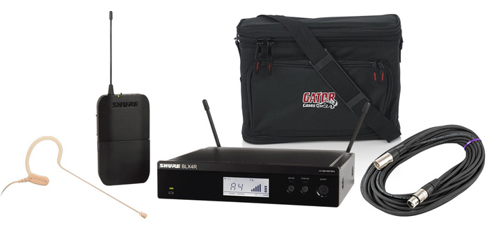 Shure BLX14R/MX53-H9 - Gator Bag Bundle BLX Series Wireless Headset System + Gator Bag + Mic Cable