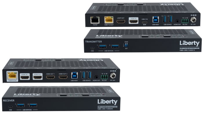 Liberty AV TU-HUC42-KIT TeamUp+ Series Dual Or Single Screen Collaboration Switcher/Extender/Hub