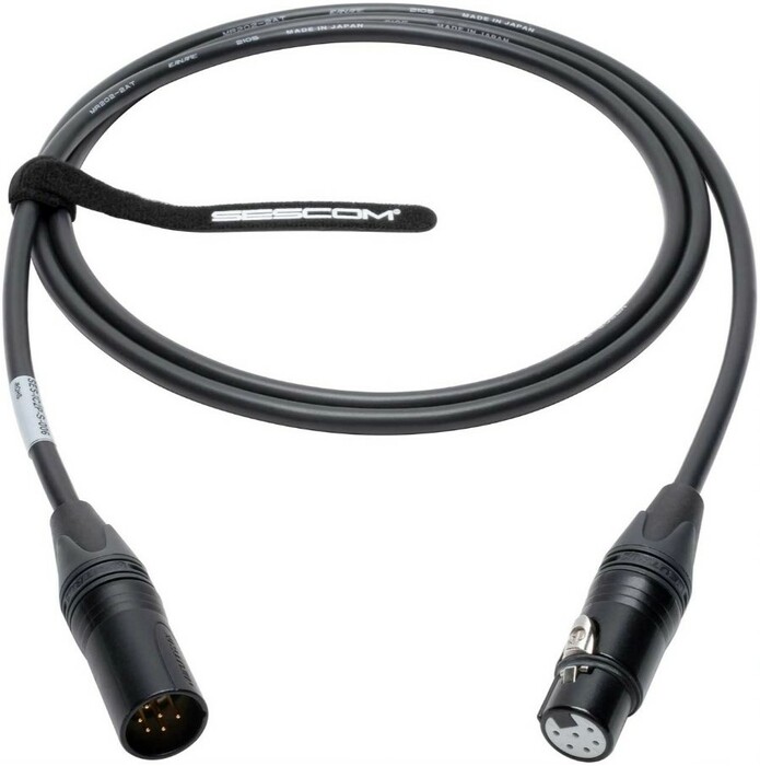 Sescom SES-IC2P-S-010 6-Pin XLR Male To Female For RS-702 And RS-602 Beltpacks Intercom Cable, 10'