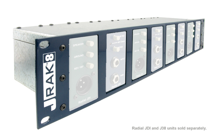 Radial Engineering JRAK 8 [Restock Item] Rack Adaptor Houses Up To 8 Radial DI Boxes In 2 Rack 19" Spaces
