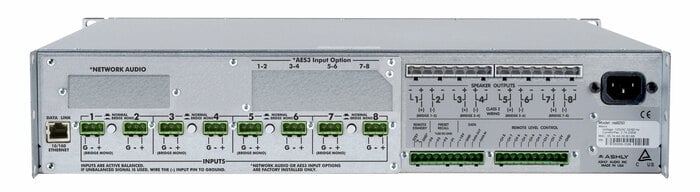 Ashly NE8250.70 [Restock Item] 8-Channel Network Power Amplifier, 250W At 70V