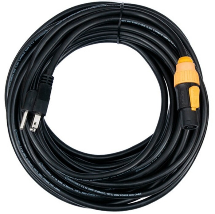 ADJ SIP1MPC50 IP65 Power Link To Edison 3-Prong Power Cable, 50'