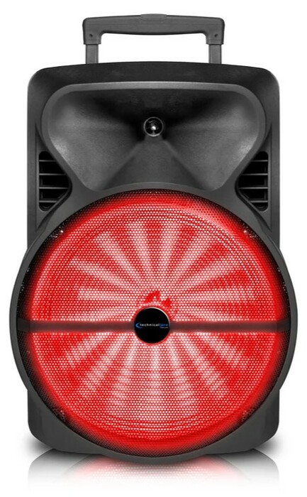 Technical Pro PB1402 Rechargeable 12" Bluetooth LED Speaker With USB/TF Card Inputs