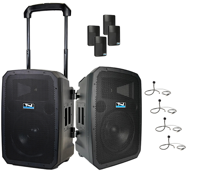 Anchor Liberty 3 Dual Hub 4 Mic Kit 2 Battery Powered PA Speakers With 4 Mics