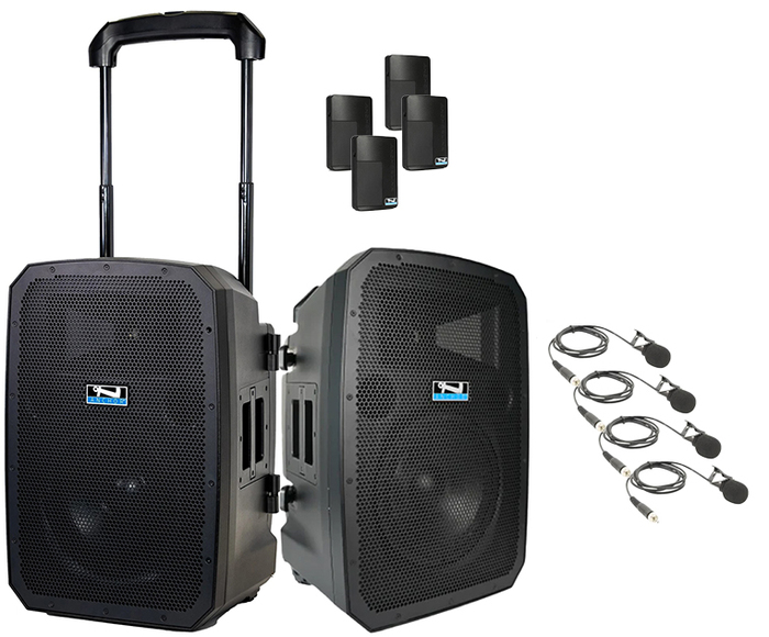 Anchor Liberty 3 Dual Hub 4 Mic Kit 2 Battery Powered PA Speakers With 4 Mics