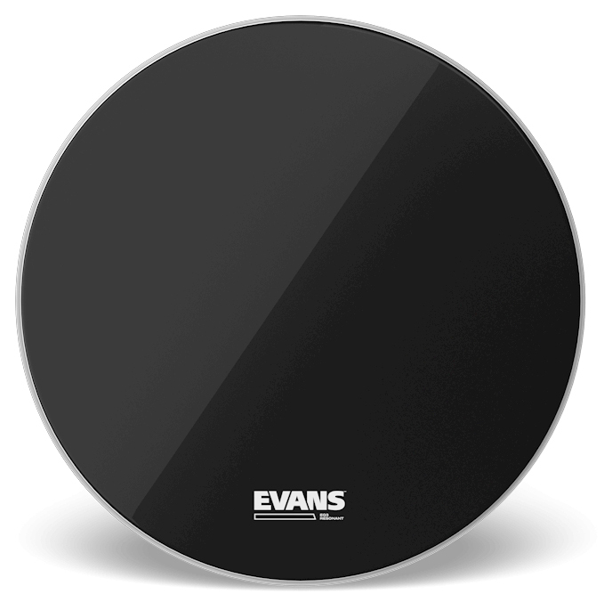 Evans BD20RB-NP EQ3 Black Resonant Bass Drumhead, 20", No Port