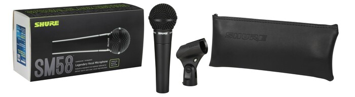 Shure SM58 Special Edition Black All Black Cardioid Dynamic Wired Microphone