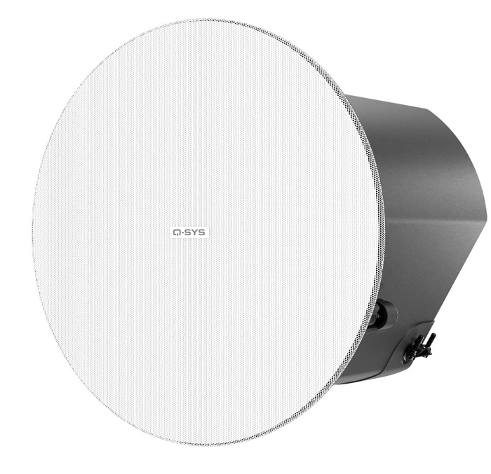 QSC AD-C6T-ZB-WH 6.5" Two-Way Ceiling Speaker, 70/100V, White