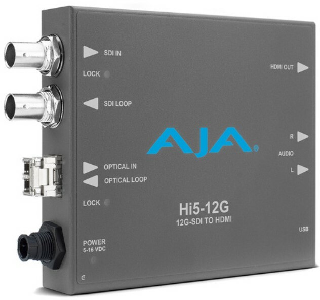 AJA OG-Hi5-12G-TR OpenGear 12G-SDI To HDMI 2.0 Conversion With Fiber Transceiver